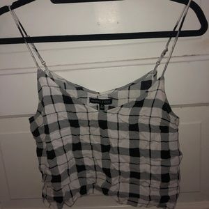 Pacsun Cropped Blouse Checkered Tank